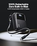 INIU Smallest Banque d'électricité 25000mAh, 100W Chargeur portable portable à recharge rapide, 3-Port Batterie de téléphone avec USB-C Câble, sécurité de vol pour les voyages, pour MacBook Pro Dell HP Deck à vapeur Lenovo iPhone etc.