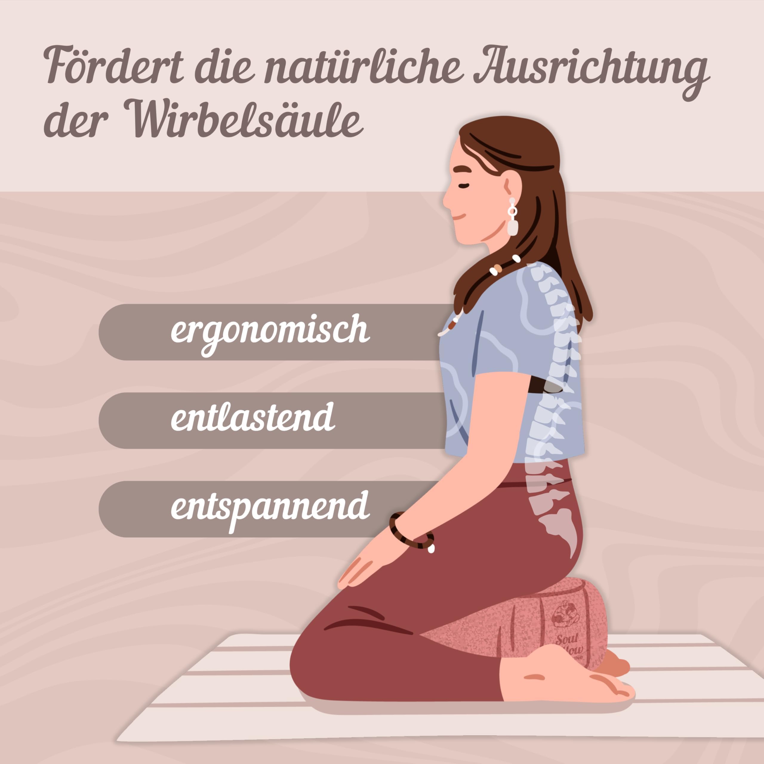 thumbnail: Soul Pillow Meditatiekussen - Rond Yoga Zitkussen Met Speltvulling, 100% Katoenen Overtrek, Wasbaar | Voor Meditatie, Yoga, Vloerzitten