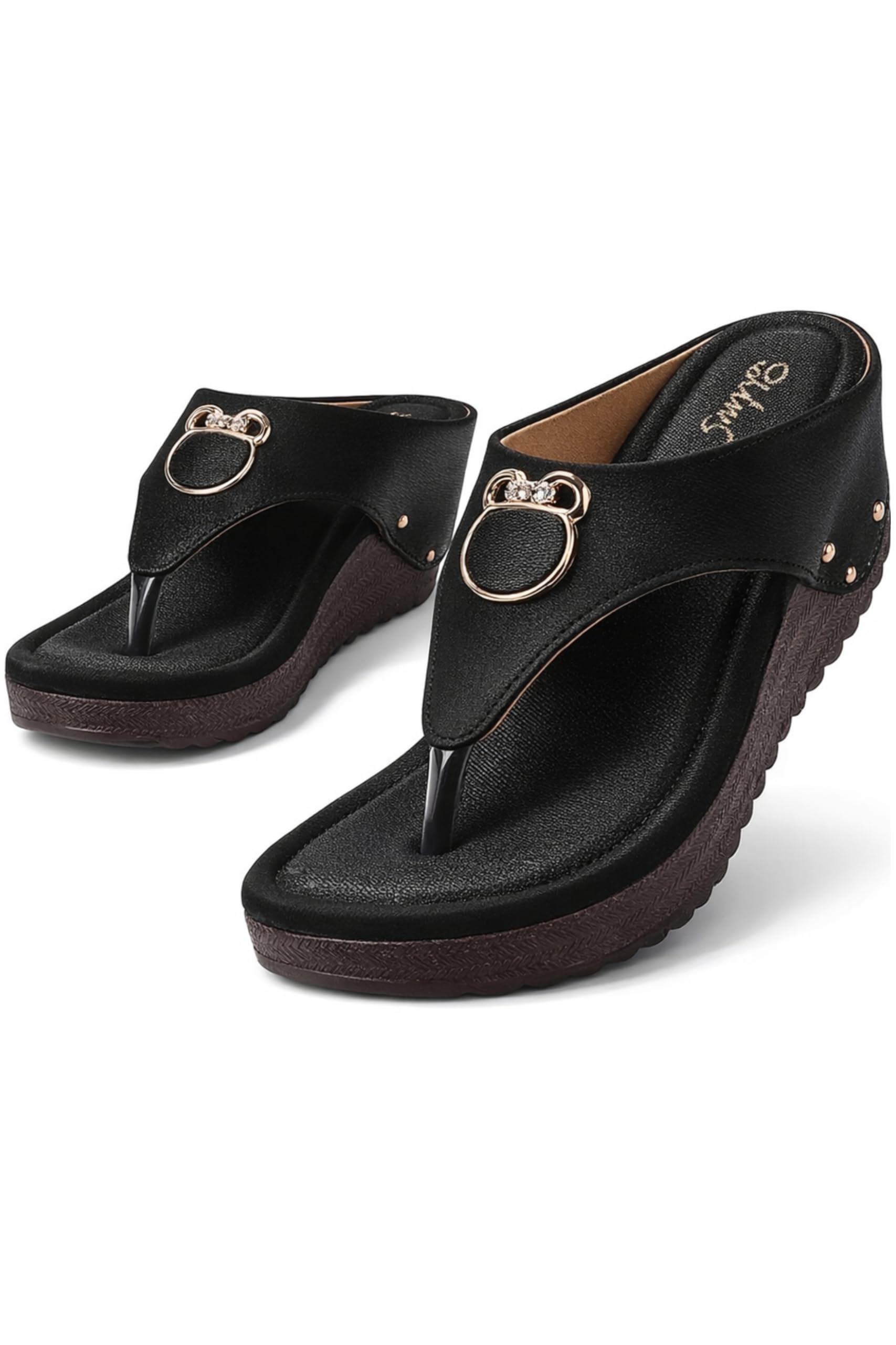 saloni comfort wear Women Wedge Heel Sandals | Comfortable Platform Slippers/Chappal for Women | Lightweight Anti-Skid Fashion Heels | Casual, Party & Daily Footwear-picture-30