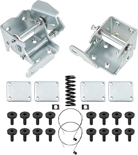 15981545 Front Left Driver Side Upper & Lower Door Hinge Kit for Chevrolet Blazer S10 1995-2005 Car Door Pivot for GMC Jimmy Sonoma 924-106/924-107 Truck Door Hinges Assembly