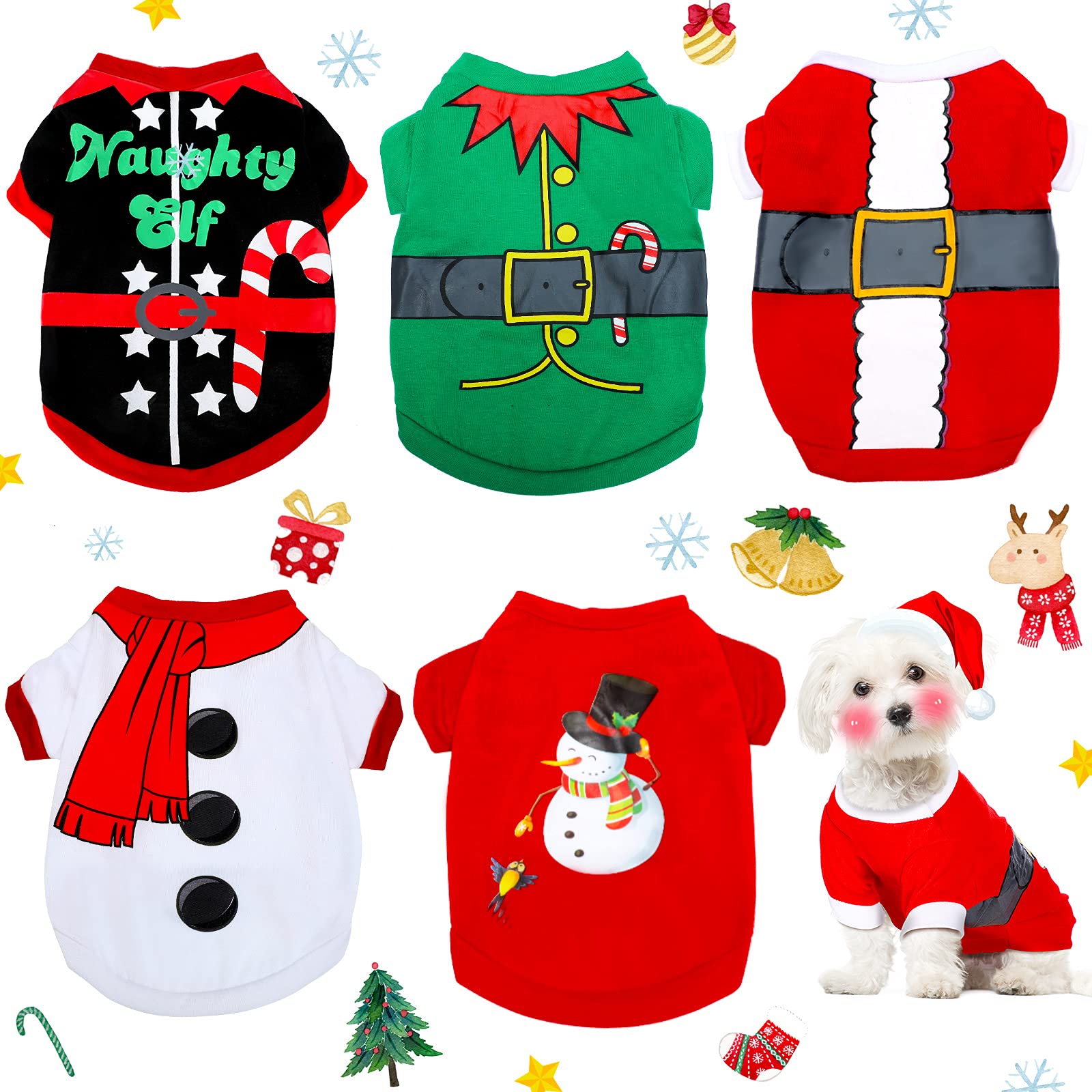 Vêtements de Noël pour chien et chat : costume parfait pour les photos de famille