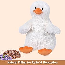 SuzziPals Coolable & Heatable Duck Stuffed Animals, Microwavable Stuffed Animal for Heat Therapy & Stress Relief, Cuddly Warm Duck Plush Toy Heating Pad, Cute Duckling Gifts for Women & Kids