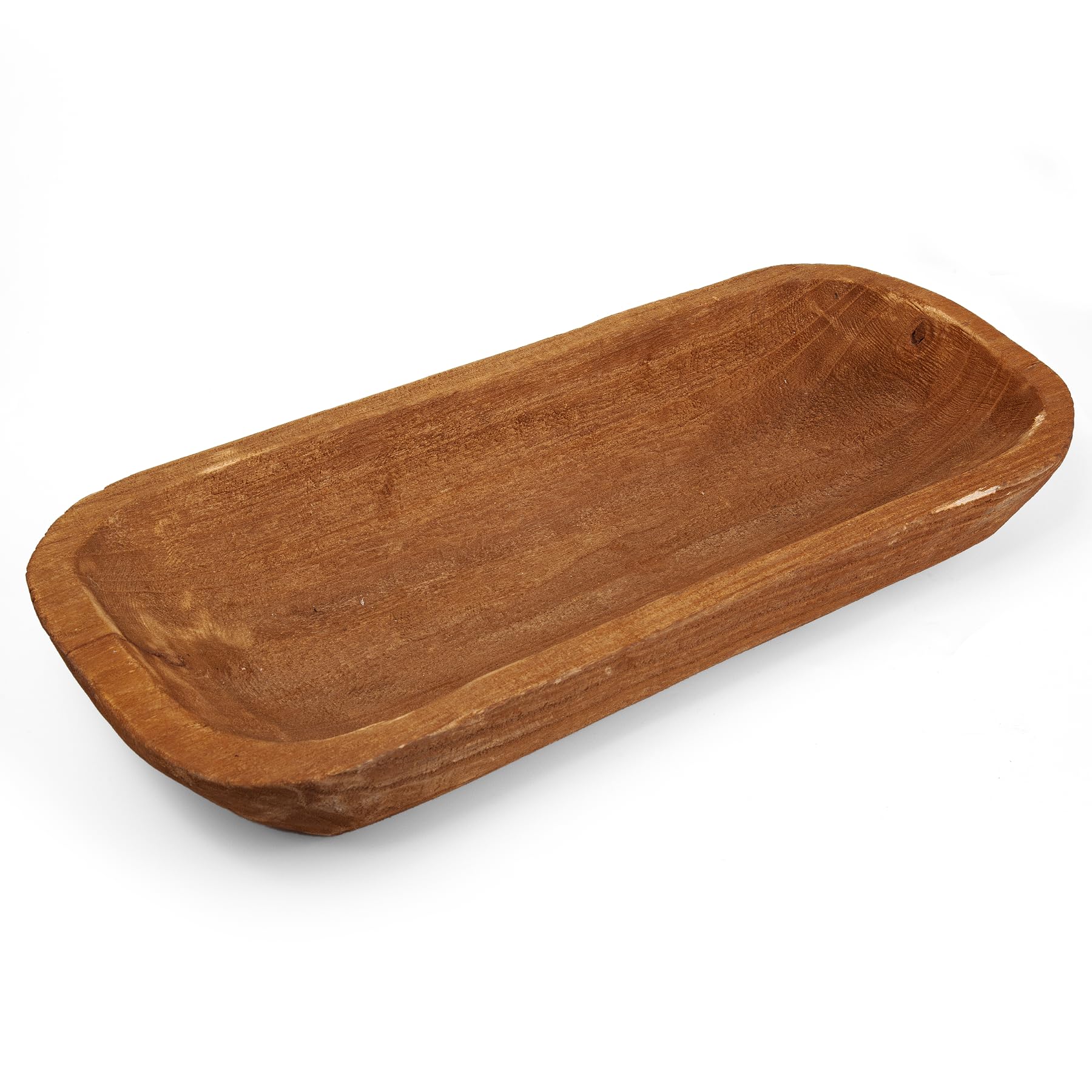 TORMAYS HOME Wood Dough Bowl For Decor 23 * 9.5 * 3.5inches Long Wooden Dough Bowls Large Decorative Centerpiece Bowl Fruits Vegetables Bread Key Rustic Bowl For Entryway Table