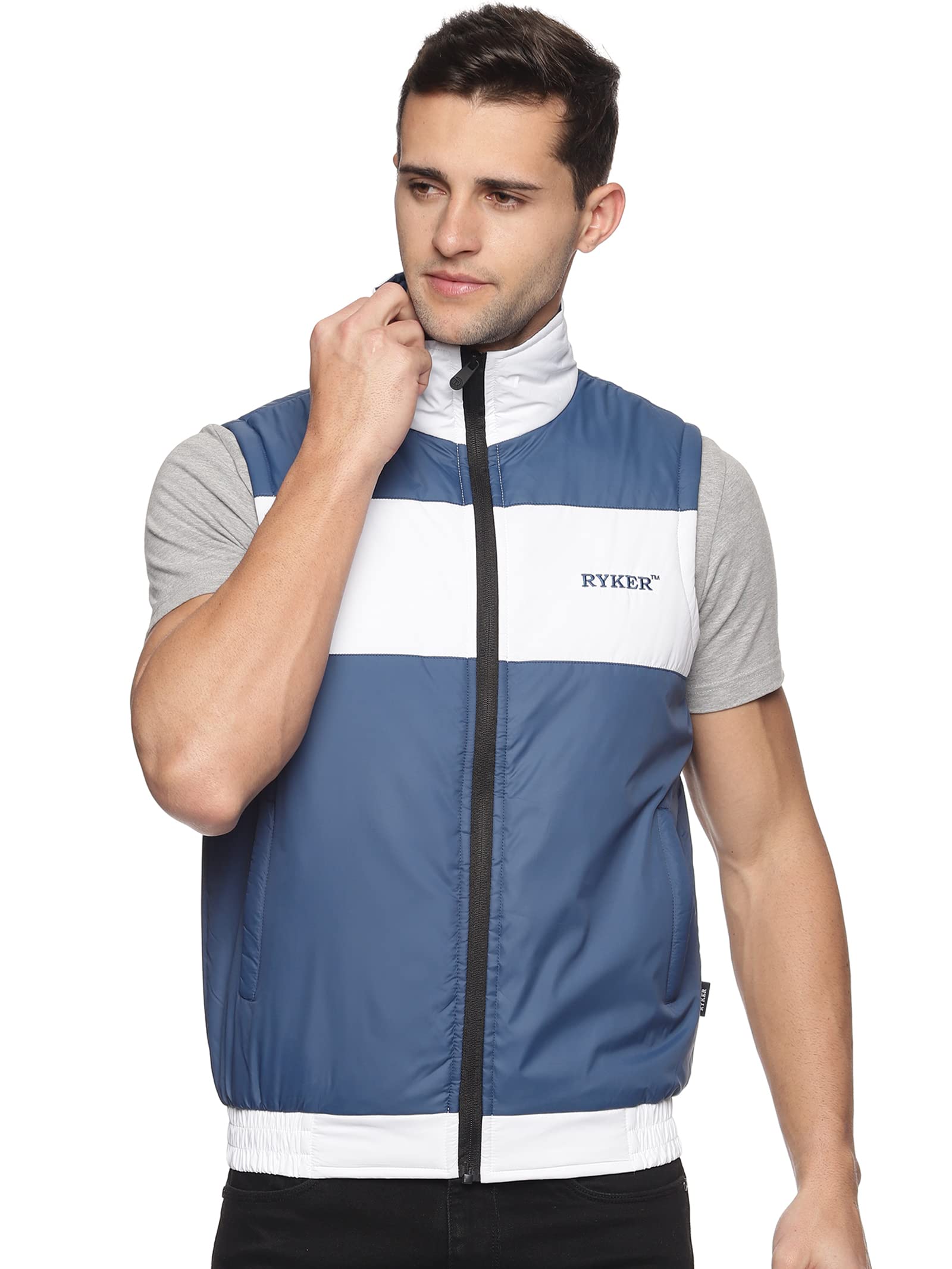 ryker Men's Standard Length Polyester Sleeveless Solid Jacket-picture-13