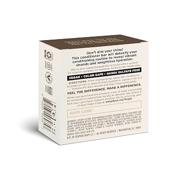 Soapbox Activated Charcoal Conditioner Bar for Dry Scalp