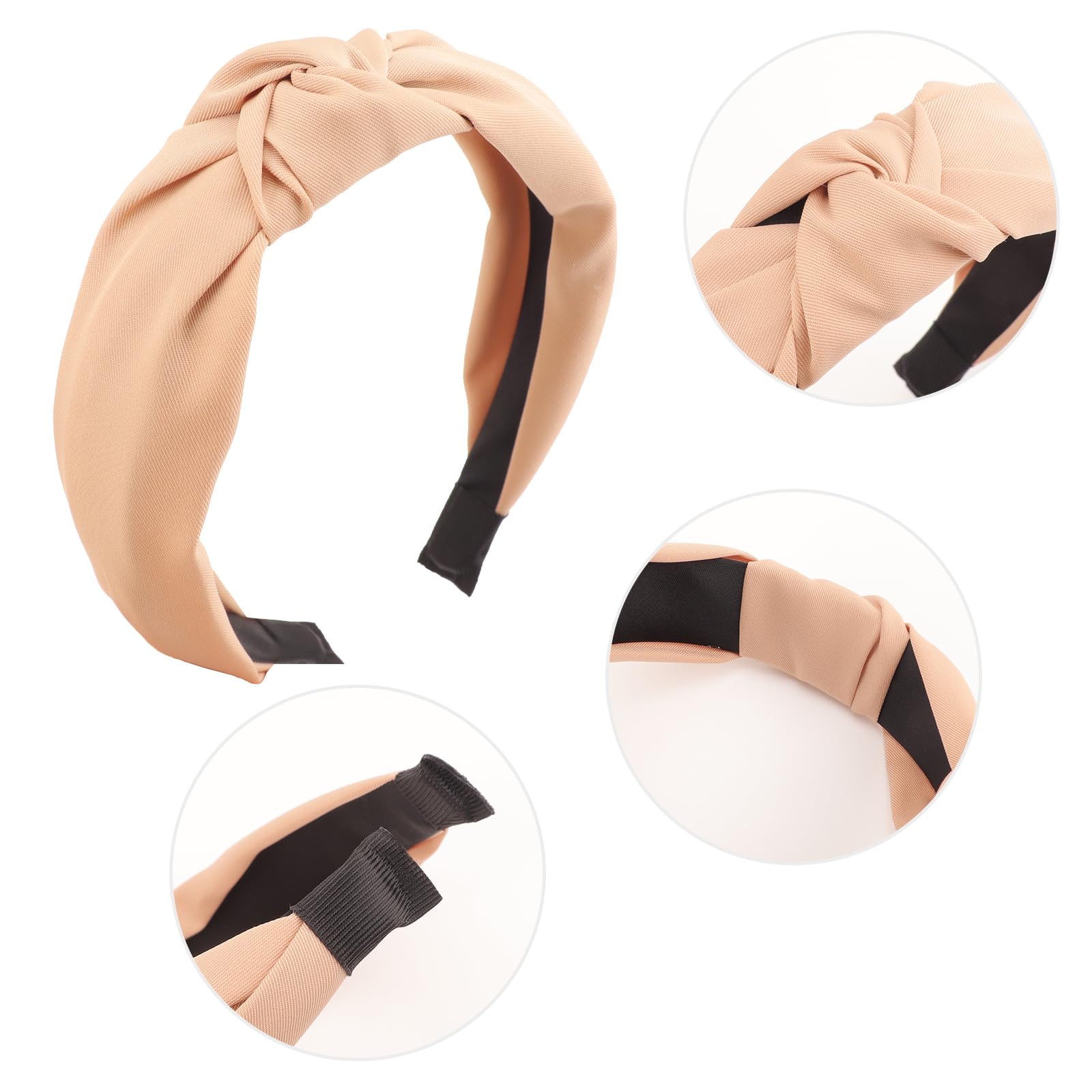 DRESHOW 4 Pezzi Fasce per Donna e Ragazze Annodato Plastica Fasce per Capelli Moda Boho Larghe Accessori per Capelli Antiscivolo