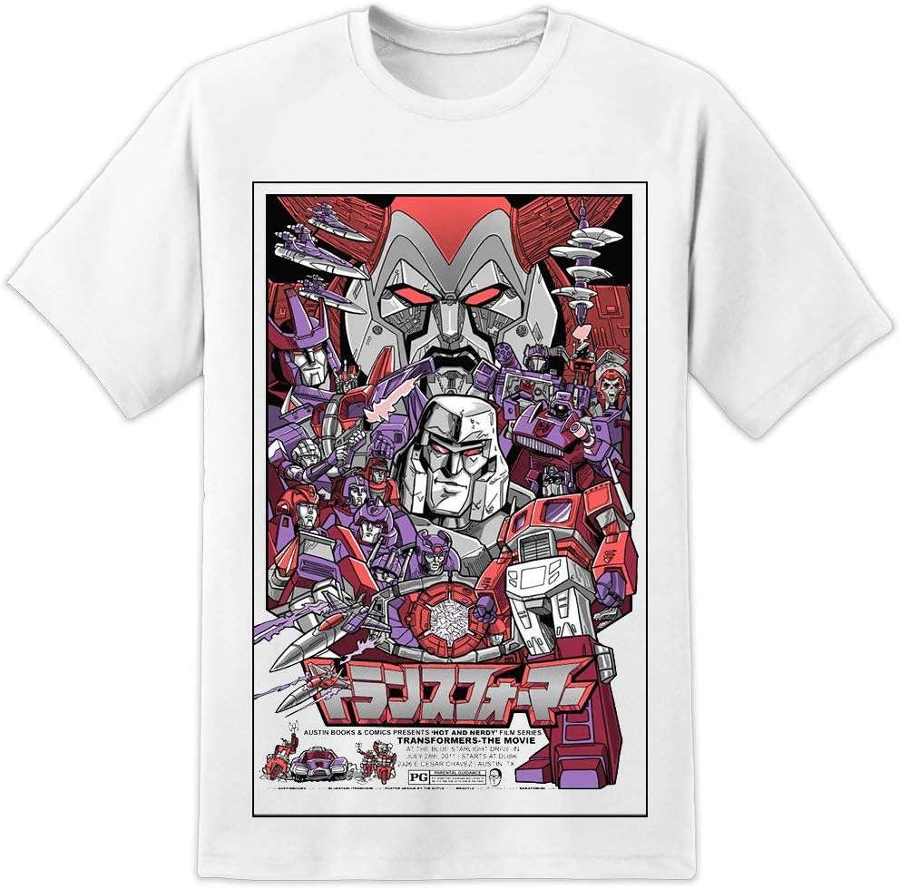 DPX-1 Mens Transformers Rare International Movie Poster T Shirt (S-3XL) (2XL) White