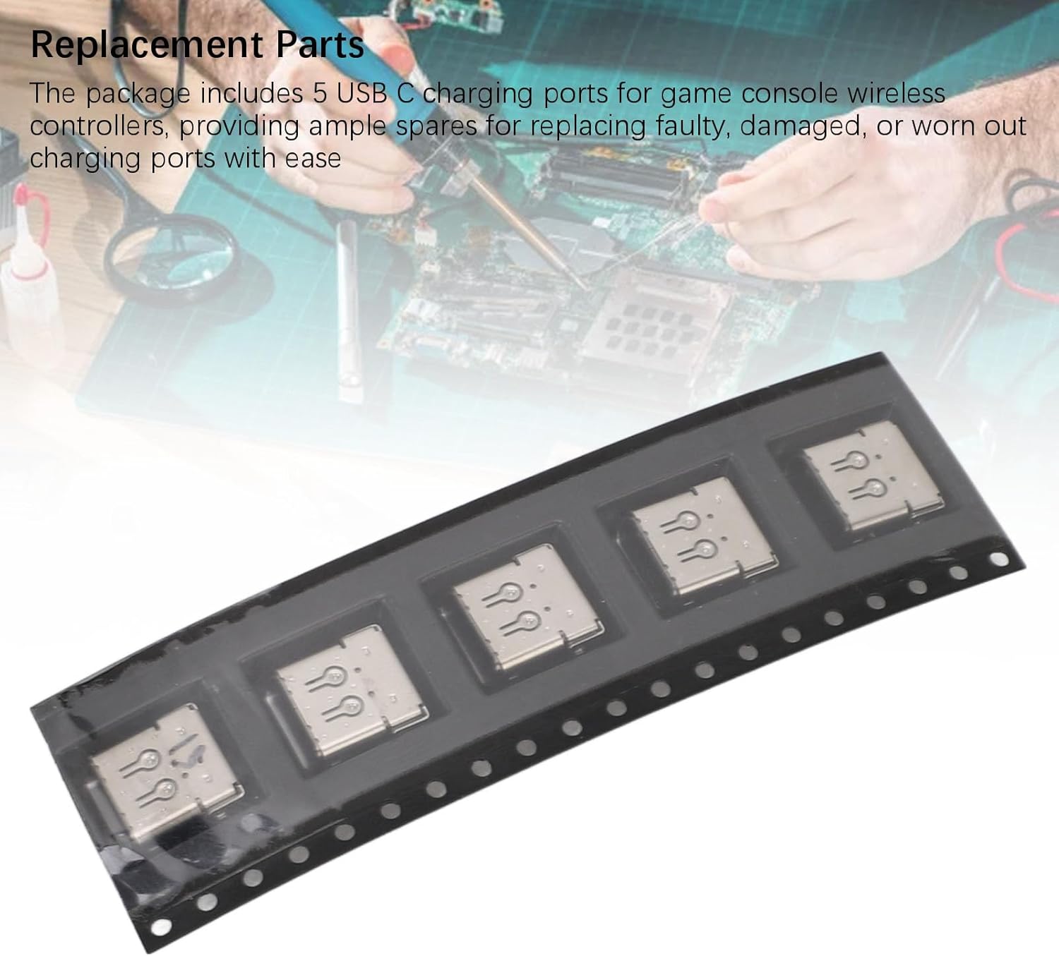 Type C Ports Game Console Handle Charging Interface Replacement for XboxSeries S Series X Elite Series 2 Wireless Controller, 5PCS - Image 9