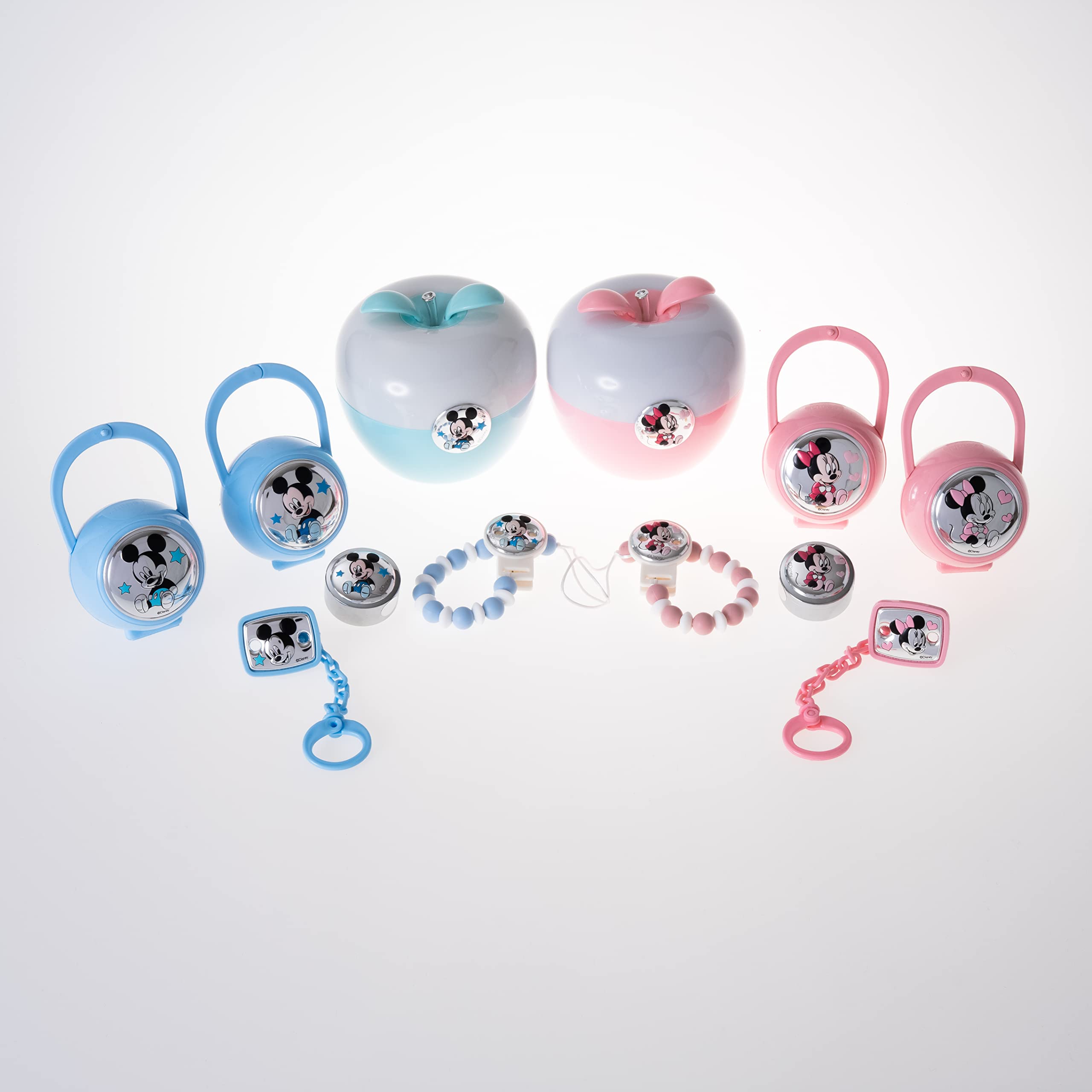 Valenti Argenti - Disney Topolino - Clip Ciuccio, Catenella Portaciuccio con Box in Argento