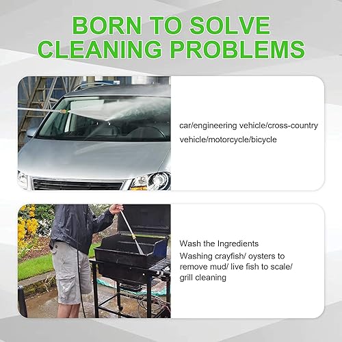 Miniatura 6 de Lavadora a presión eléctrica, 2.1GPM Máquina limpiadora eléctrica profesional a presión con 4 boquillas de cañón de espuma, lavadora de alta