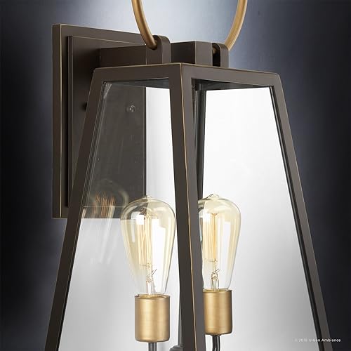 Miniatura 9 de Urban Ambiance Lámpara colgante vintage de lujo para exteriores, tamaño grande 26.875 pulgadas de alto x 11.25 pulgadas de ancho, con elementos de