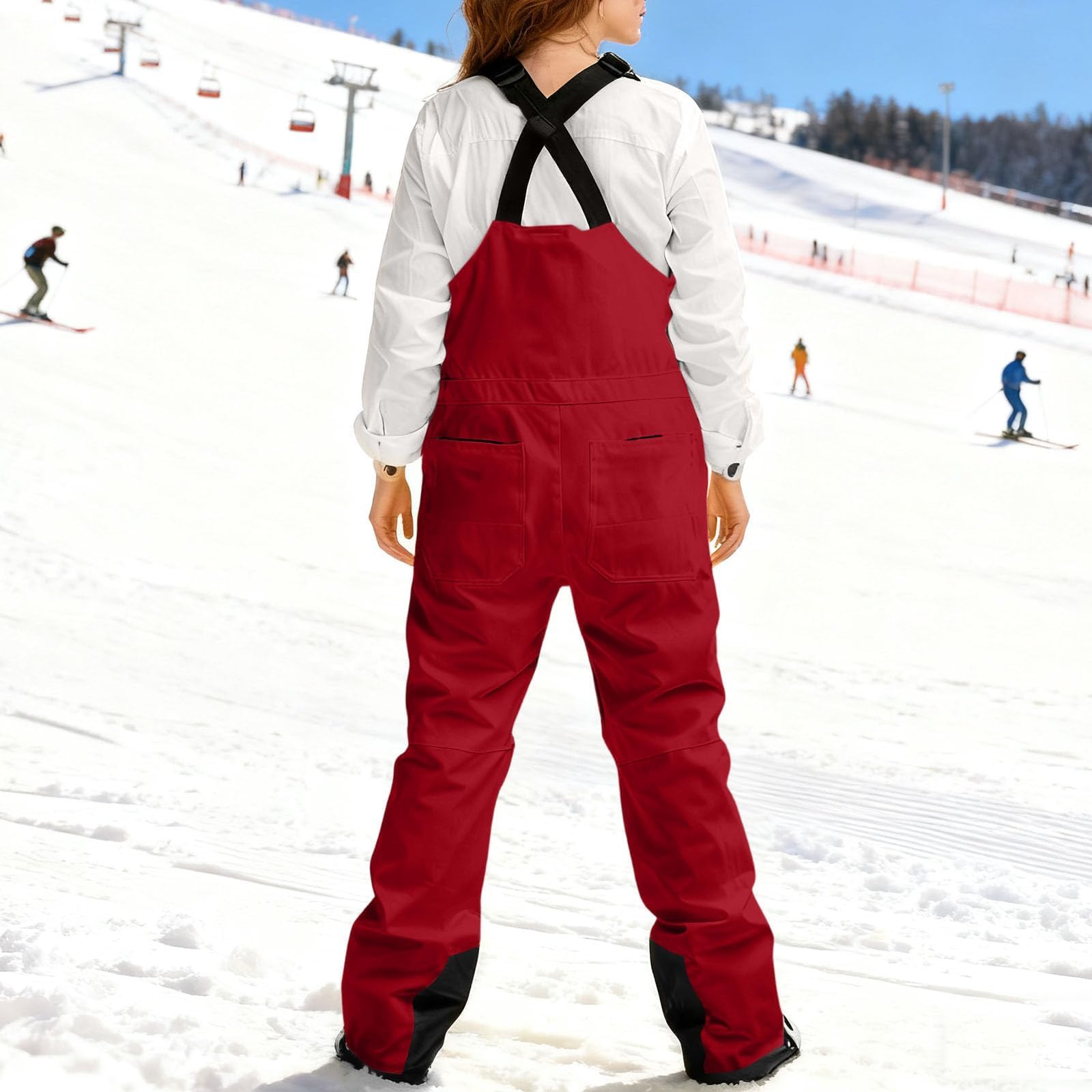 Tuta da Sci Donna Pantaloni Sci Donna Taglie Forti Elasticizzati Set Salopette Montagna Completo Calda Snowboard Completa Abbigliamento