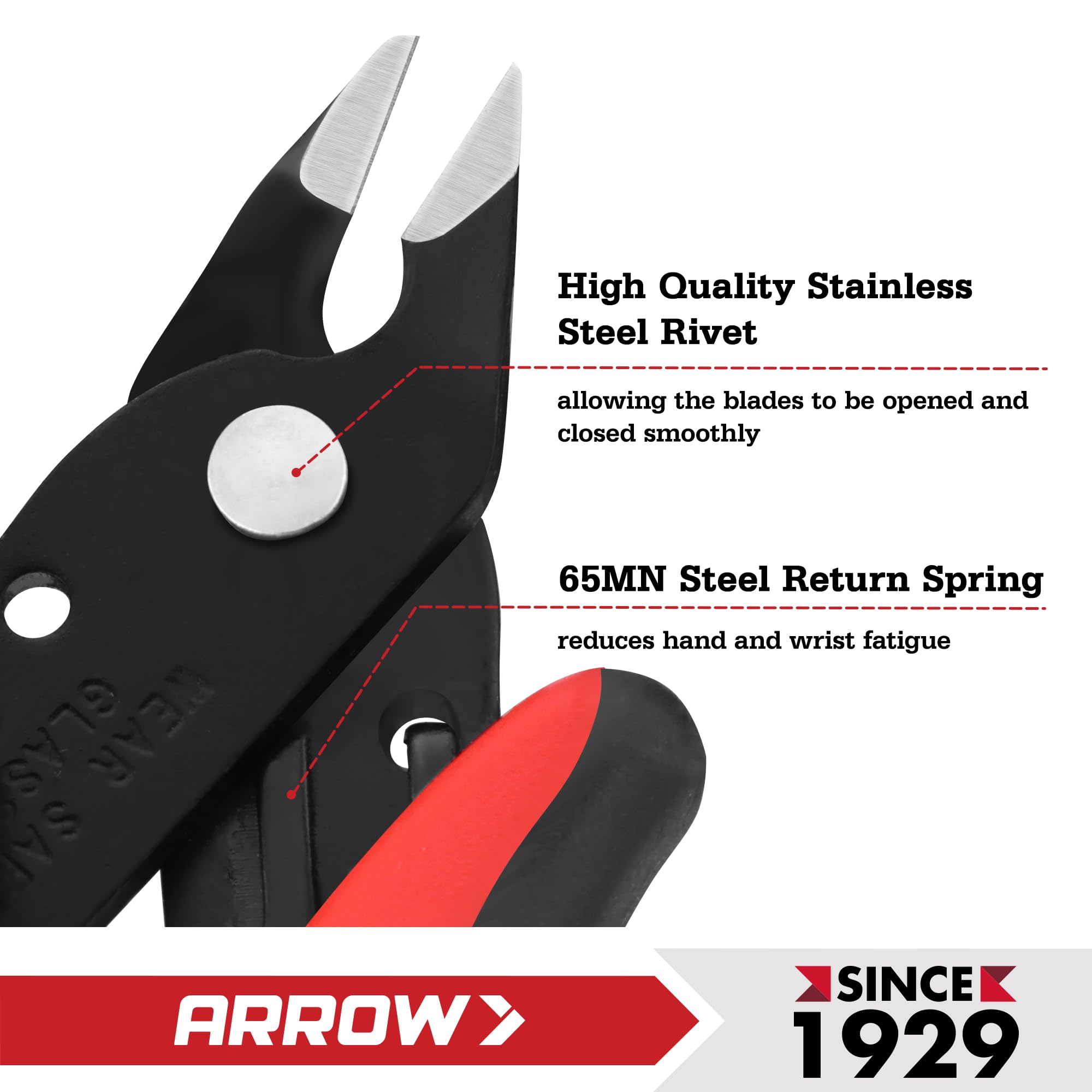 Arrow Precision Wire Cutters - 5" Cutting Edge -6