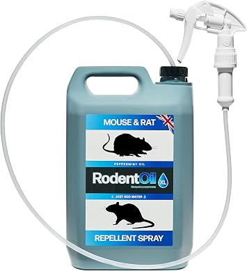 Rodent Oil XL, Mouse Repellent & Rat Repellent Spray, 200ml High Strength Peppermint Oil Based Concentrate, XL Spray kit   just add Water