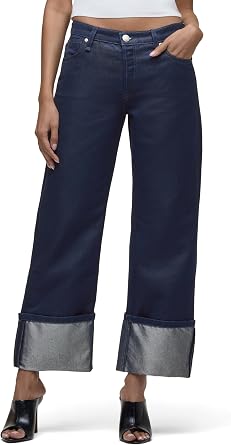 Hudson Womens Rosie High-Rise Wide Leg Ankle Jean