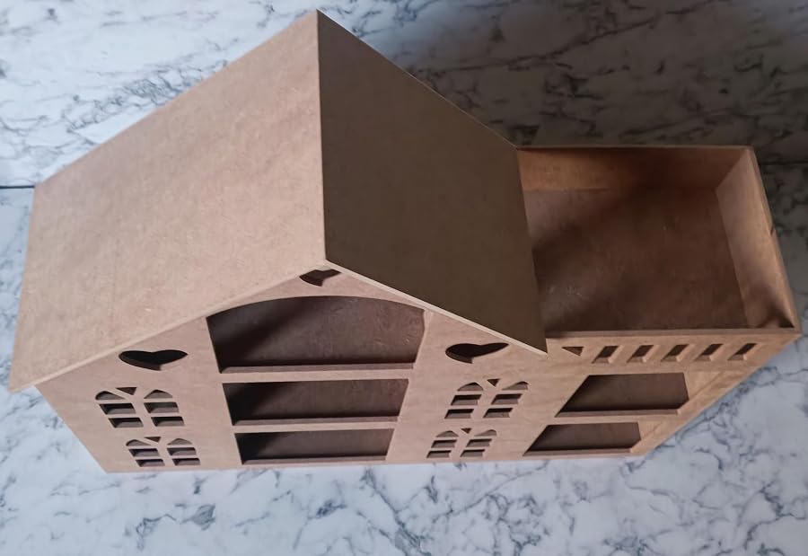 Hobi Adn 90208 Oyuncak Ev 3 Katlı Windows Penceri MODEL Ahşap MDF HAM…