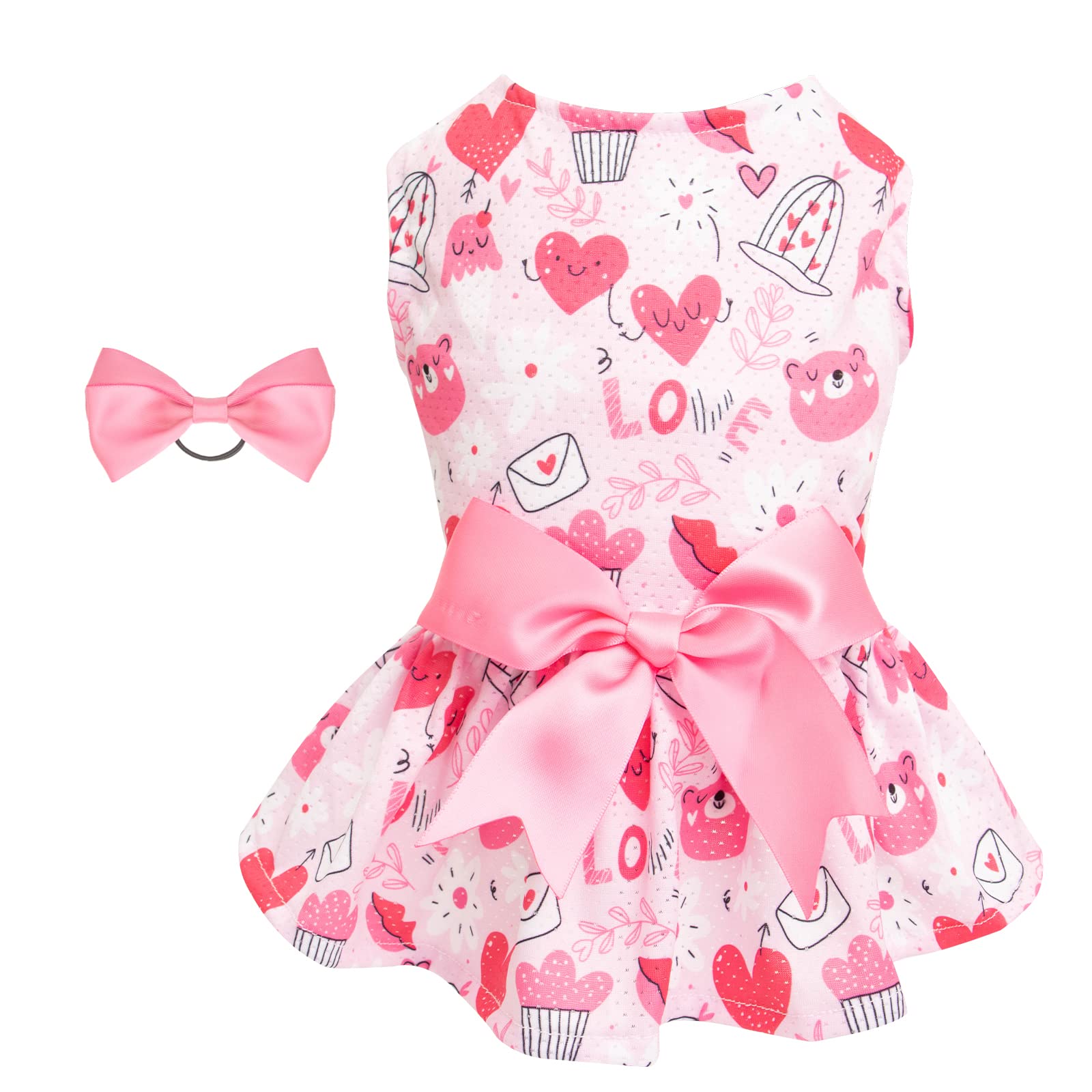 CuteBone Dog Mesh Dress Puppy Sundress Pet Outfit Summer Fashion for Small Dogs Girl Cat Clothes