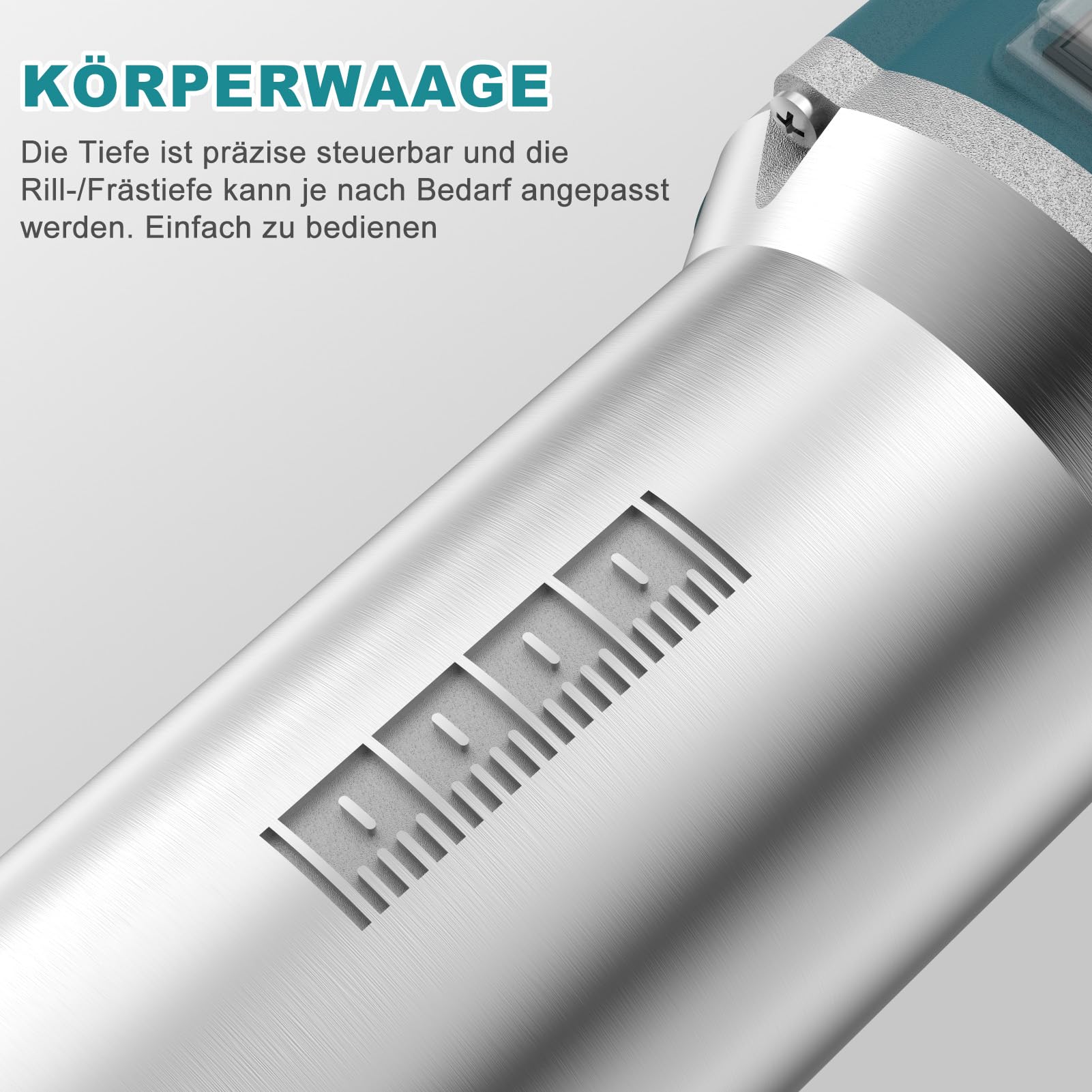 Einhandfräse 800W, 30000 U/min Holzfräse Oberfräse, 6,35mm Durchmesser, Hand Fräsmaschine mit 6 Variable Geschwindigkeite, Kantenfräse für Holz, mit 15 Stück Fräser Set