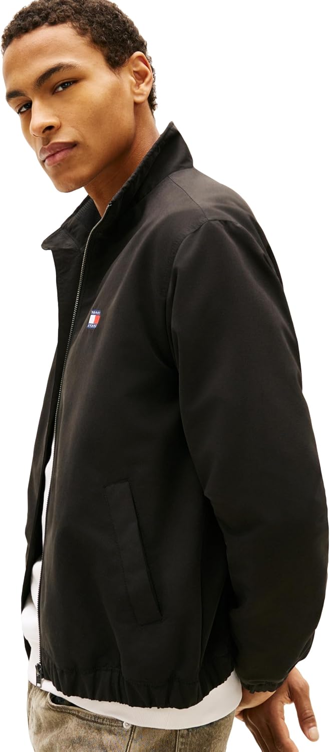 Tommy Jeans Men's Lightweight Essential Windbreaker Jacket With Embroidered Flag Logo