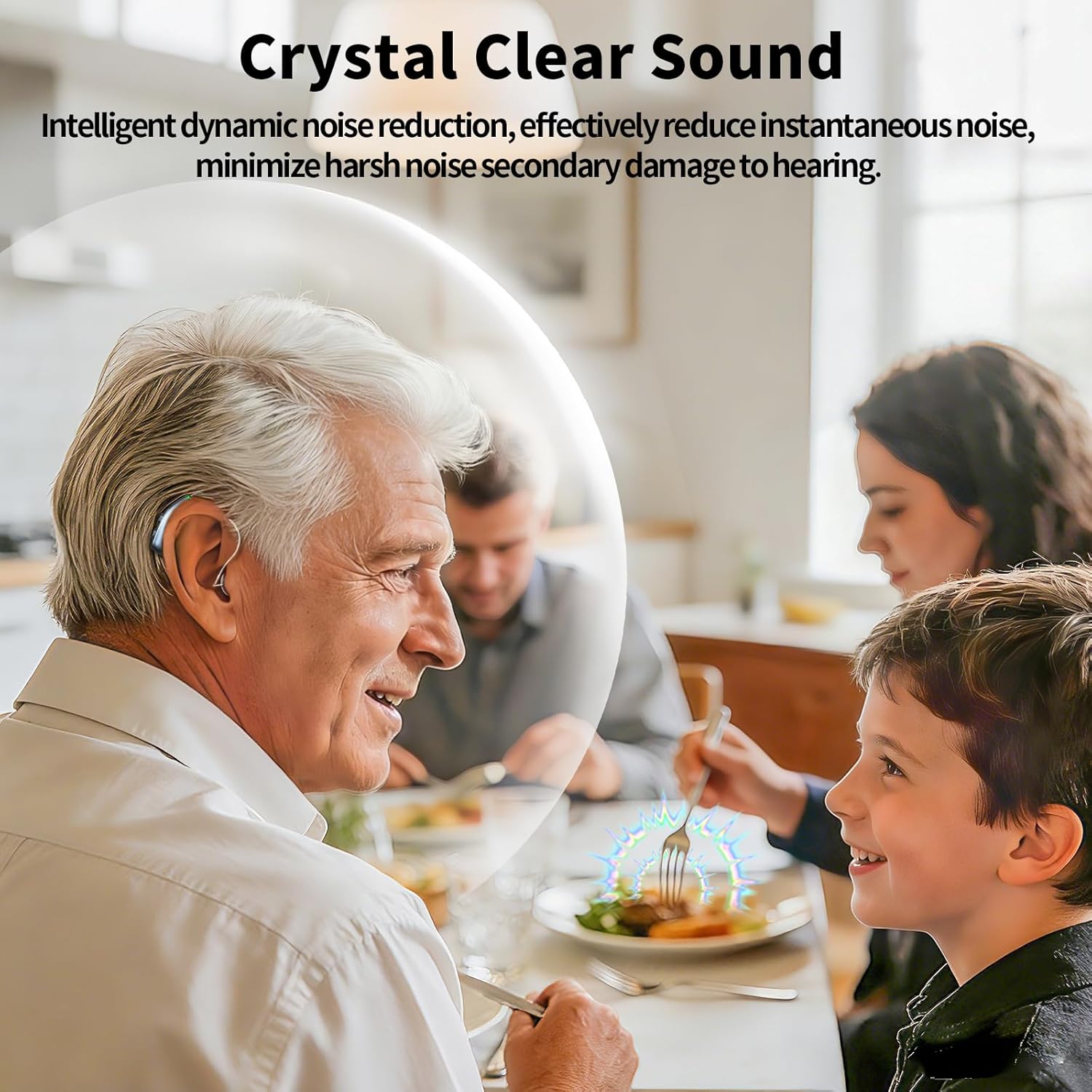 Hearing Aids for Seniors, Hearisay Rechargeable Hearing Amplifiers, 5 Levels of Volume Automatic Digital Noise Cancelling Hearing Aids for Seniors with Super Convenient Charging Case (black)