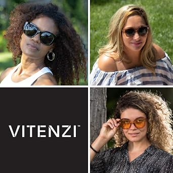 VITENZI Full Reader Sunglasses for Women Tinted Reading Sun Glasses with Built In Full Readers, Barletta