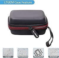 Vista 8 de LTGEM - Funda compatible con JBL GO2 / GO 2 / GO Altavoz ultra portátil impermeable, negro y gris