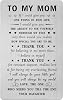 Love Mom Gifts from Daughter - Mom I Will Always Be Your Little Girl - Birthday Card for Mother, Engraved Wallet Card, Mothers Day, Christmas