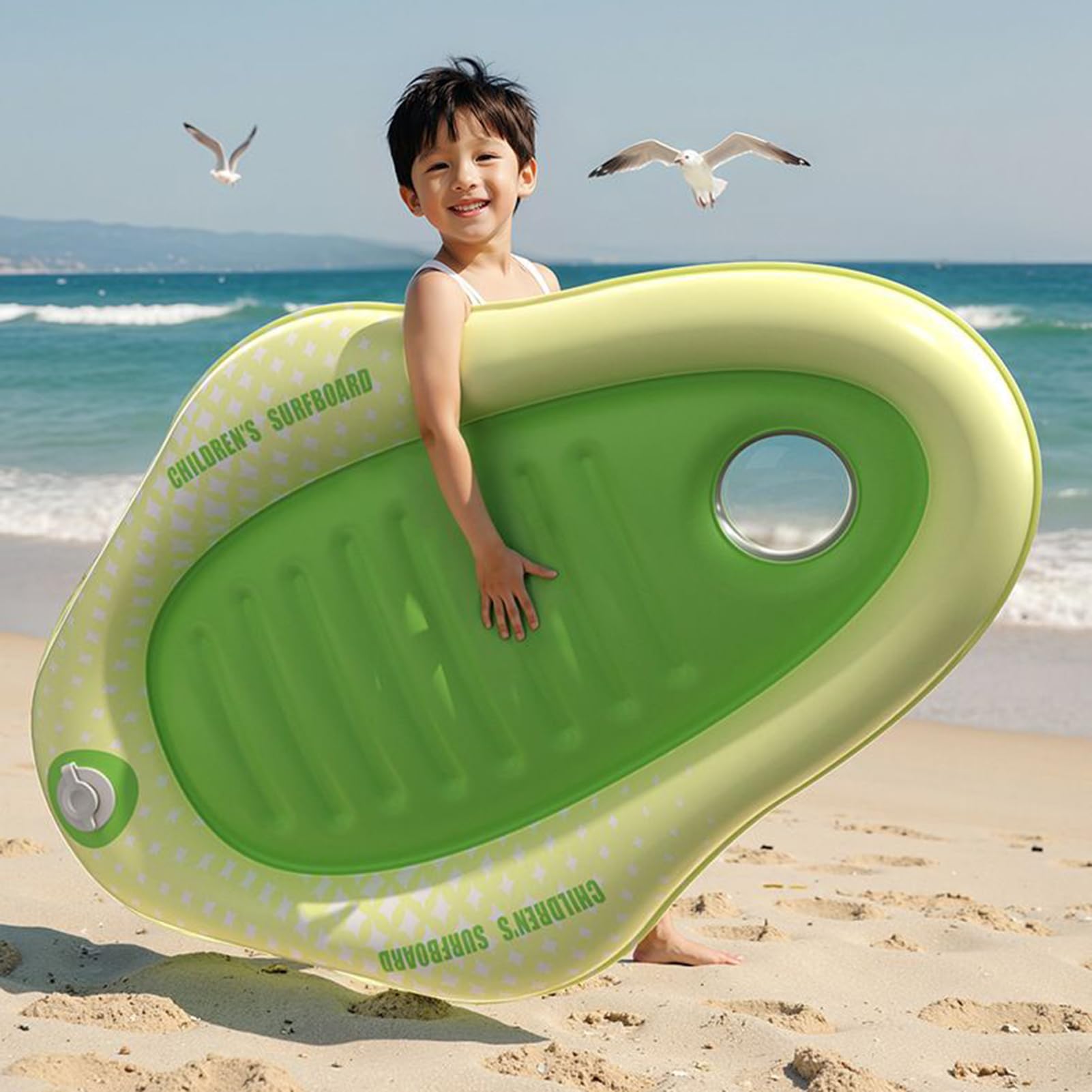 Tavola da Surf Gonfiabile per Piscina,Prop per Tavola da Surf Antiscivolo per Bambini - Giocattoli per Nuoto Portatili Ergonomici Decorazioni per Feste Bambini Bambine Spiaggia Giardino