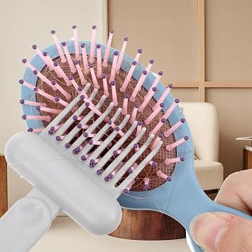 2Pcs Hair Brush Cleaning Tool 2-in-1 Comb Cleaner with Pick and Bristles Hair Brushes Remover Rake Portable Brush Cleaners Combs Cleaner Effective Comb Cleaners for Home and Salon Removing Hairs Dust