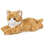 Orange Tabby Cat Stuffed Animals, Microwavable Stuffed Animal Adorable Fluffy Cat Plush for Warmth & Comfort, Heatable & Coolable Lavender Scent Cat Toys, Cute Soft Plushies Cat Gifts for Kids & Adult