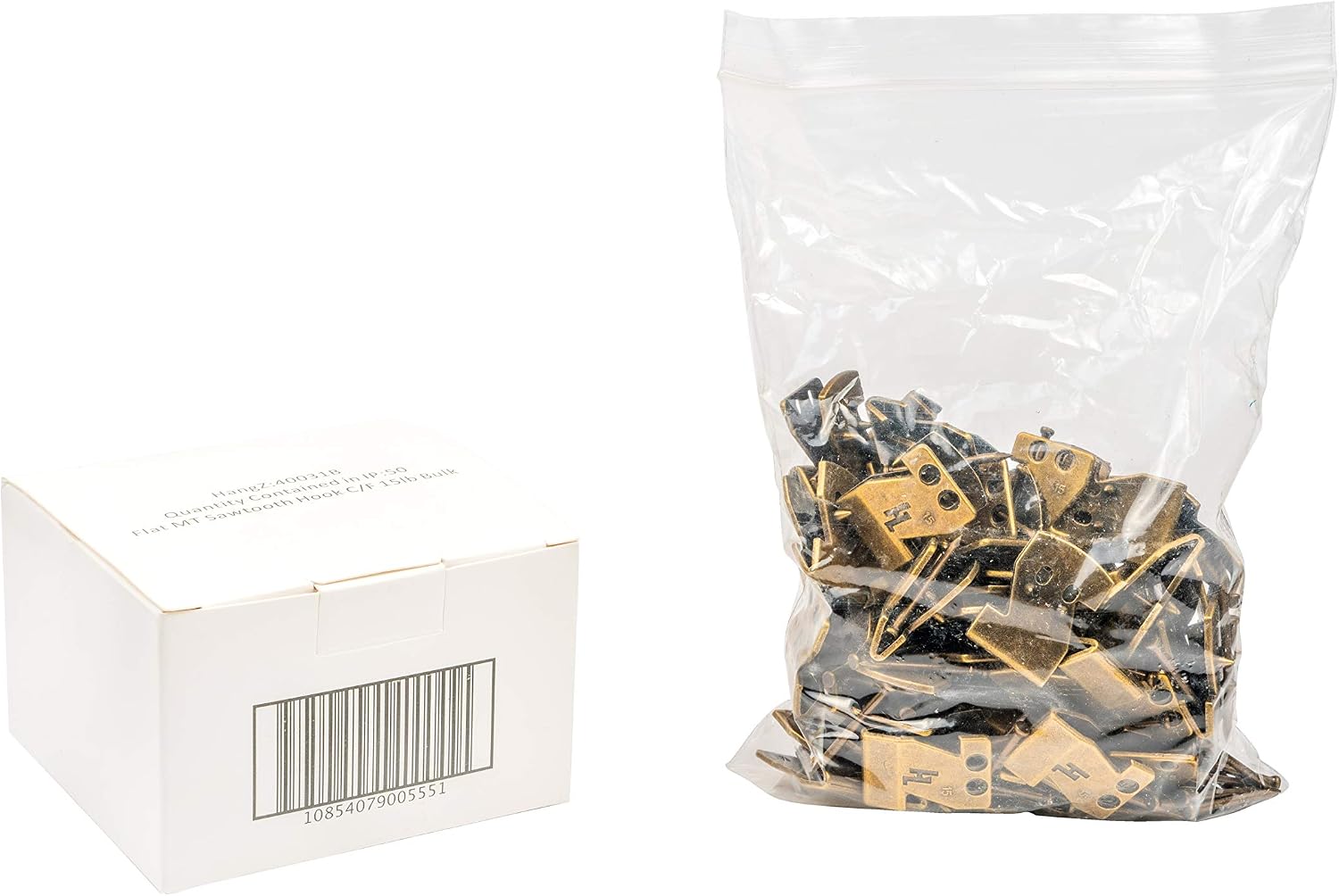 15lb Canvas Sawtooth Hooks (50-Pack) Exclusively Designed to Work with HangZ 20000B Sawtooth Hangers.