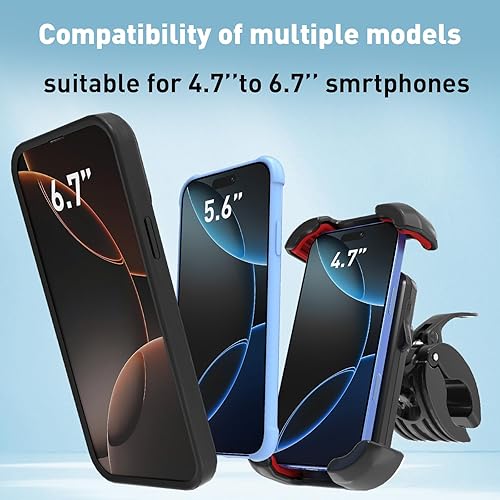 Miniatura 3 de Windone Soporte de teléfono para bicicleta, soporte de teléfono para motocicleta, soporte de teléfono para manillar para bicicleta, accesorios