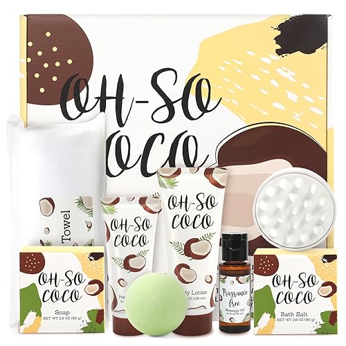 Miniatura 7 de Caja de regalo para mujeres regalos de spa para mujeres juego de baño y cuerpo de 8 piezas con aroma a durazno juego de regalo para mujeres juego de