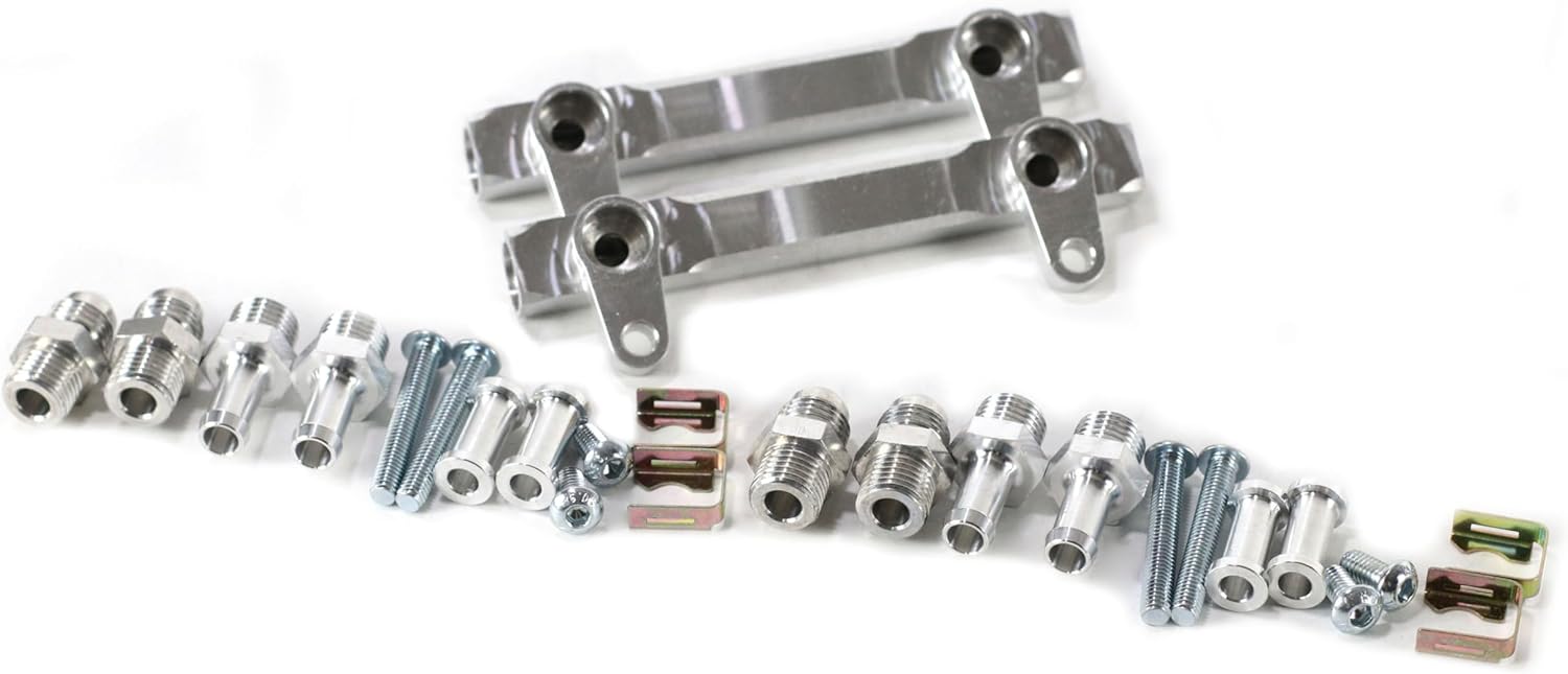 SherryBerg Aluminum Twin/Dual IDF DCOE Throttle Body Fuel Rail for Weber JENVEY Dellorto EMPI EMPI SOLEX Al TB TH