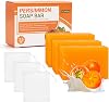 3 PCS Persimmon Soap for Body Odour, Persimmon Deodorant Soaps Barn for Old People Smell, Natural Hand & Body Soaps with Foaming Nets for Men Women Deep Cleaning,Removes Odors (1, Orange-B)