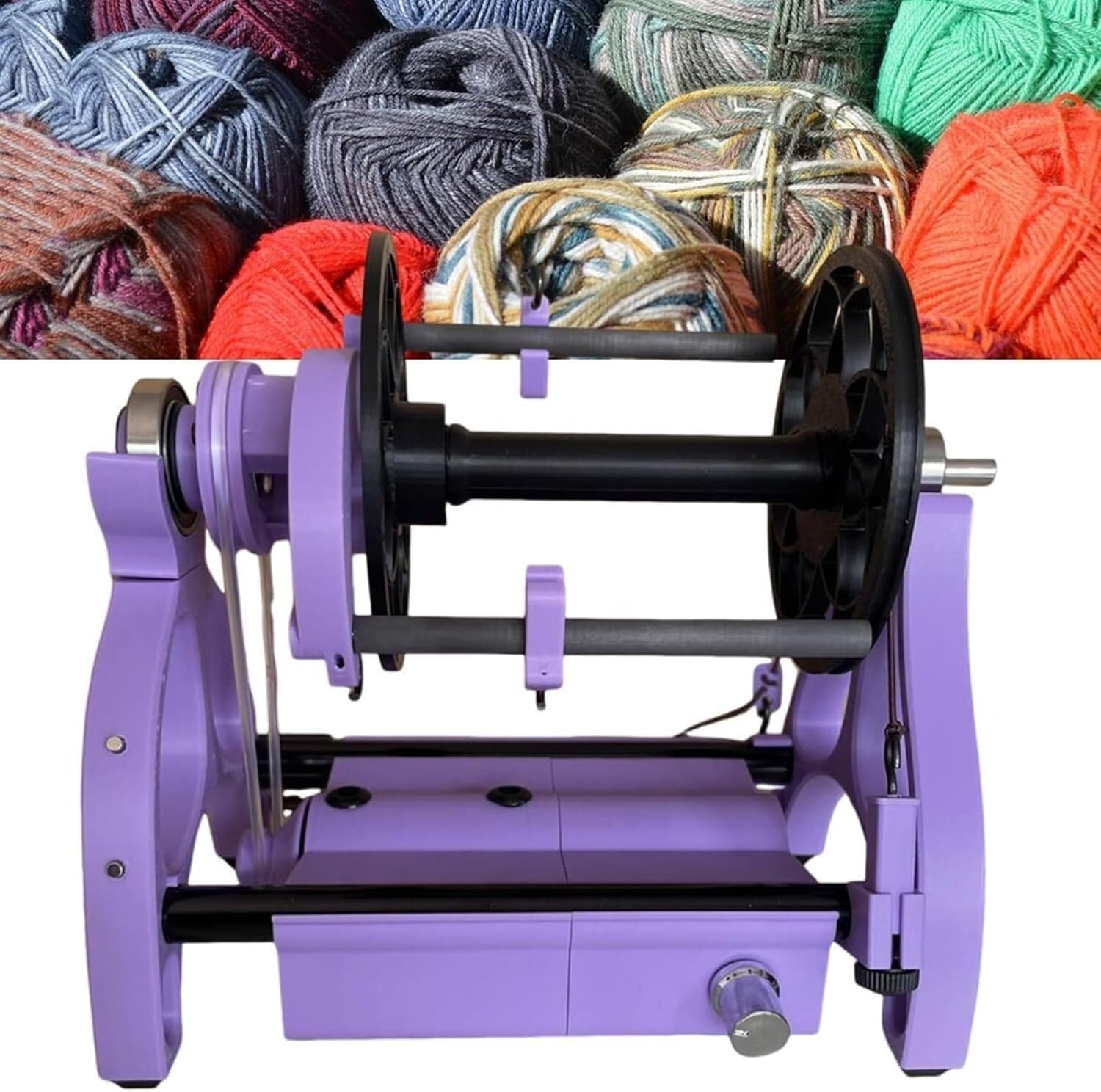 Electric Spinning Wheel Yarn Spinner, 4Oz(120 G) Knitting Wool Yarn Winder Machine with 3 Spools, 800rpm Max Speed, Can Forward and Reverse Switching, for Yarn Weaving Blending Roving