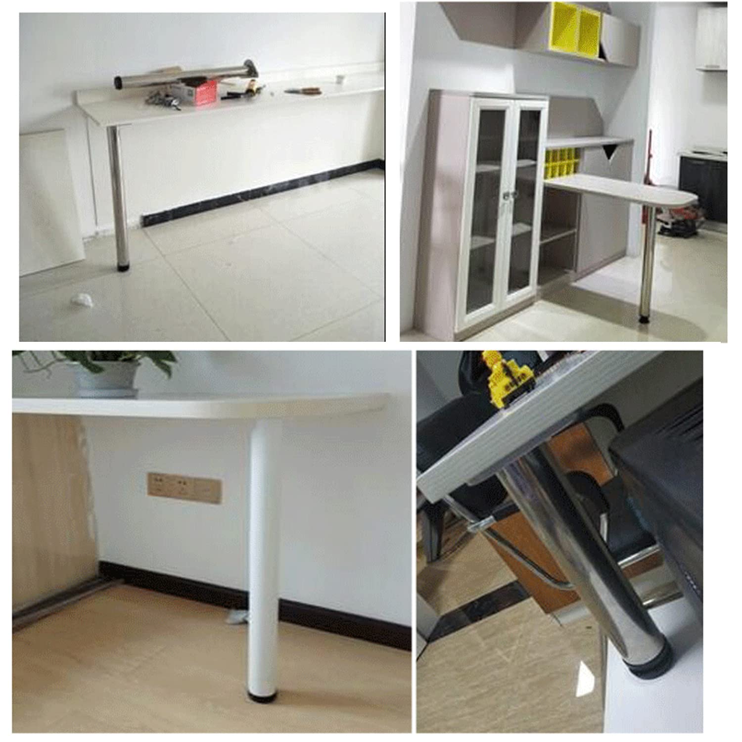 Juego de 1 Patas Ajustables de Acero Inoxidable para Muebles, Patas de Mesa y gabinetes con Altura Regulable, Ideales para Cocina, sofá y sillas. Incluye Tornillos y es Personalizable (99 cm