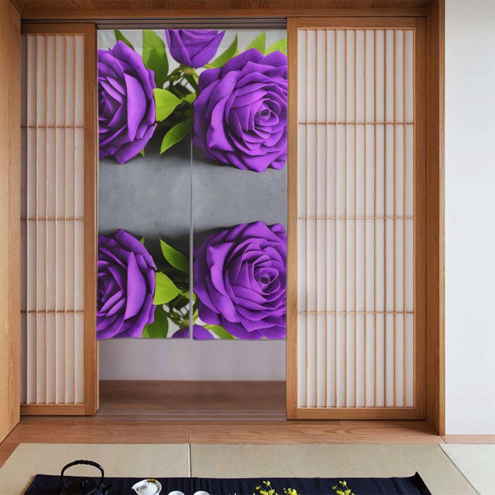 Cortinas opacas moradas de 142x86 cm para oscurecer ventanas infantiles