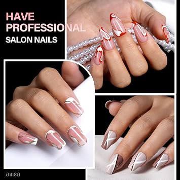 AILLSA Extra Short Coffin Nail Tips Full Cover Short Nails 450pcs