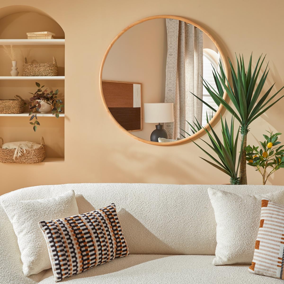 Atmosphera - Miroir Kim Beige d110cm
