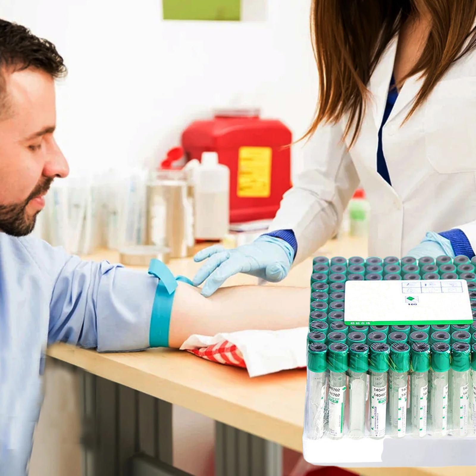 100 Provette per La Raccolta del Sangue Sottovuoto Set per La Raccolta del Sangue Provette per Centrifuga da Laboratorio in Vetro Pet con Tappo Viola 3ml