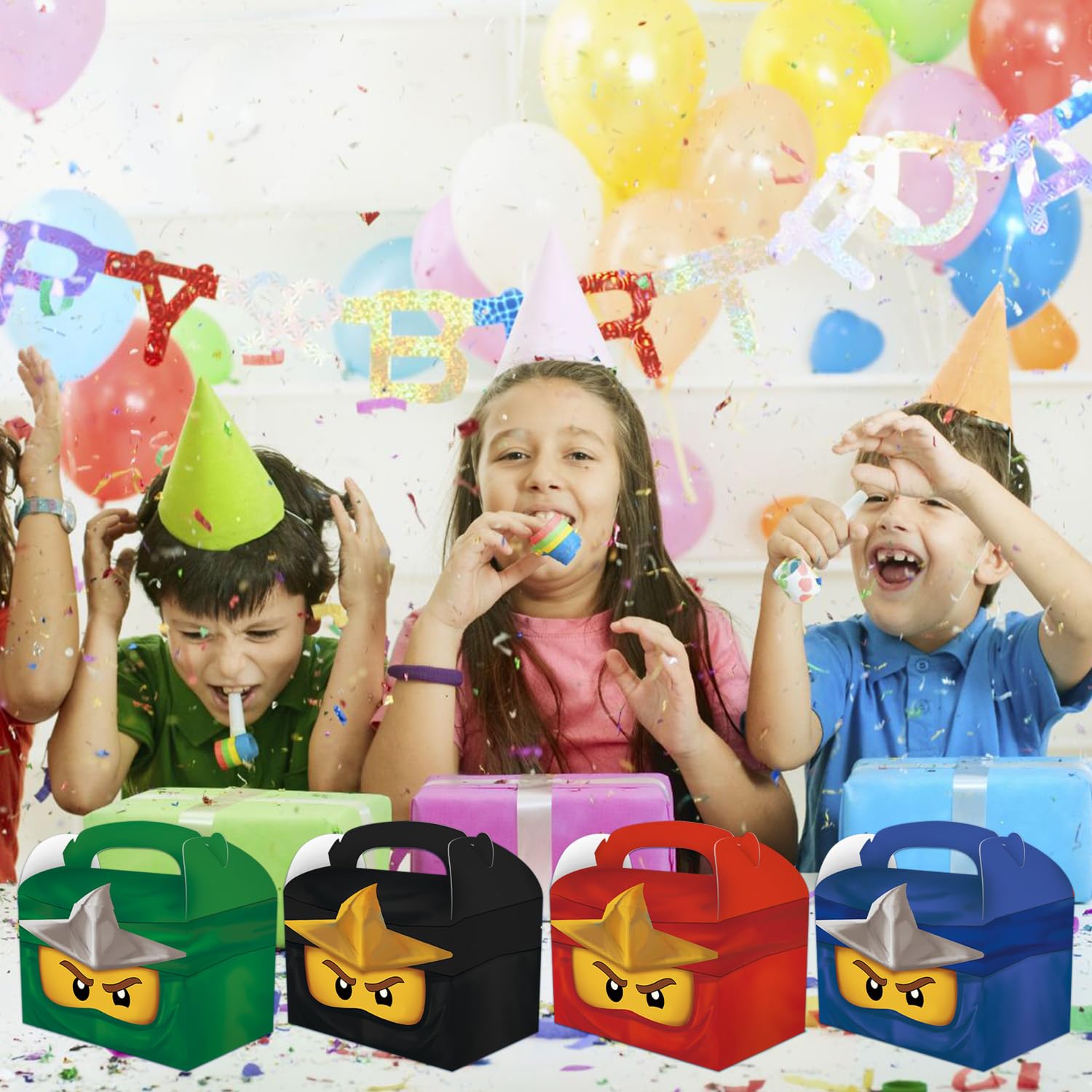 Ninja Superhero 12" Birthday Balloons 30 Pcs | Assorted Ninja - View #13