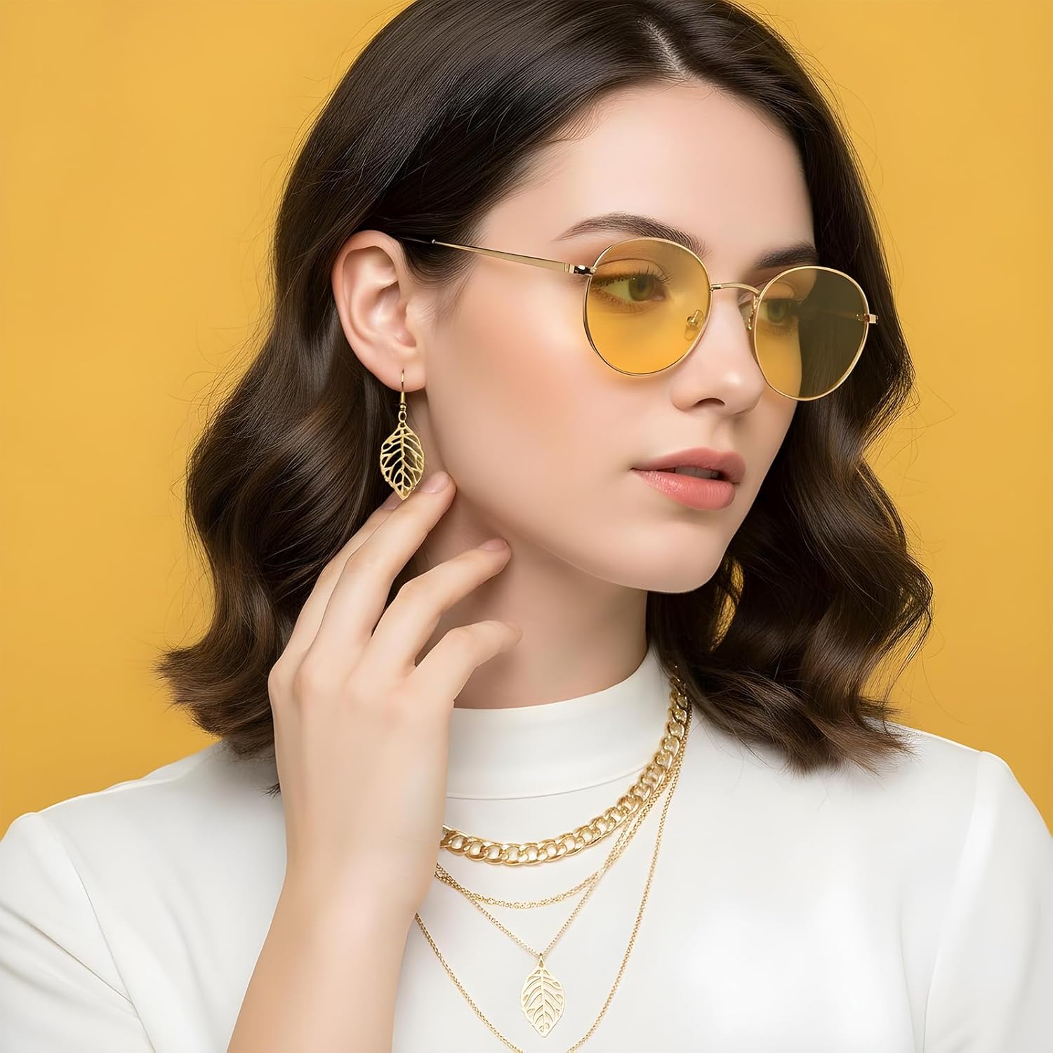 100Pcs Leaf Charms for Jewelry Making, Gold Hollow Leaf Charm Vintage Metal Leaves Pieces for Wedding Garland Party Decorations Pendant Necklace Bracelet Earring DIY Crafts Project - Image 5