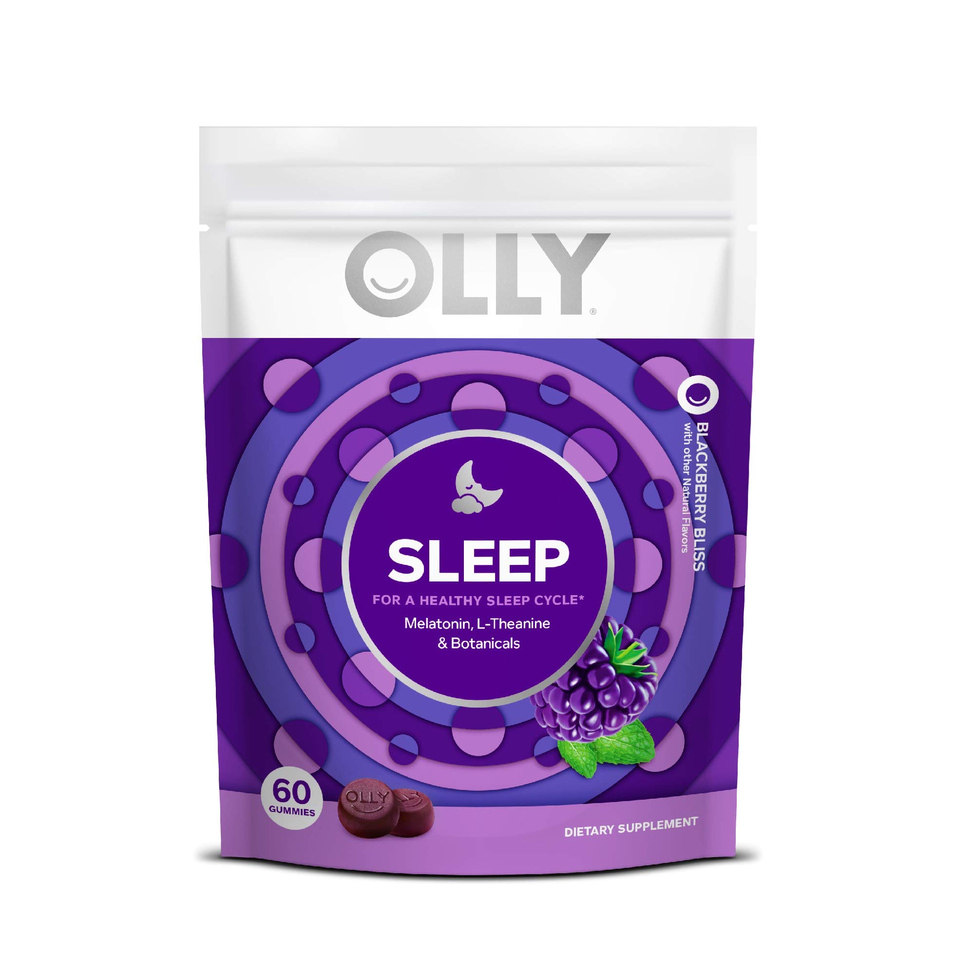 OLLY Sleep Melatonin Gummy 30 Day Supply 60 Gummies Blackberry Bli | amzdealz