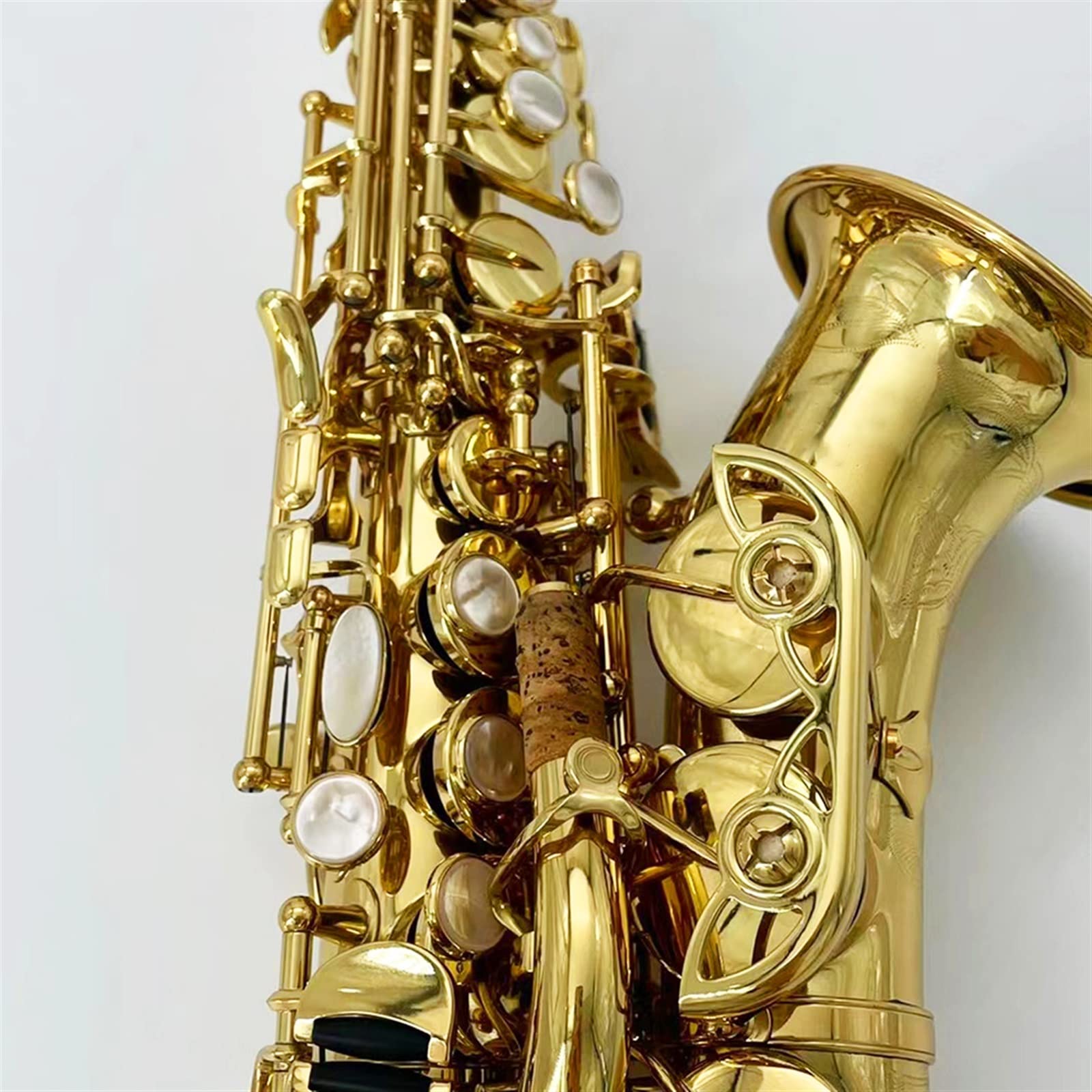 Saxofón Profesional Saxofón Curvo Profesional BB Saxofón Patrón Tallado A Mano Instrumentos De Saxofón