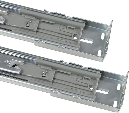 Miniatura 4 de Knobonly - Corredera extensible de soporte lateral completo para abrir 3 cajones plegables, suave, cierre automático