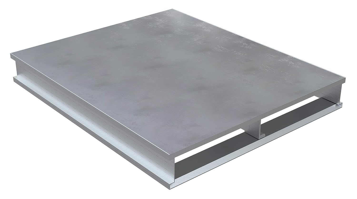 Vestil AP-ST-4048 Aluminum Heavy Duty Solid Top Pallet 48 in. x 40-1/8 in. x 6 in. 6000 Lb. Capacity Silver