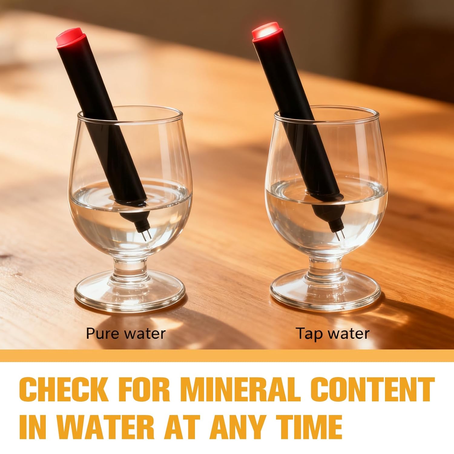 1PCS Red Water Quality Test Pen,Conductivity Test Pen,Non-Contact Voltage Tester,Suitable for Water Quality Testing,Ideal for Homeowners, Renters & Electrical Safety