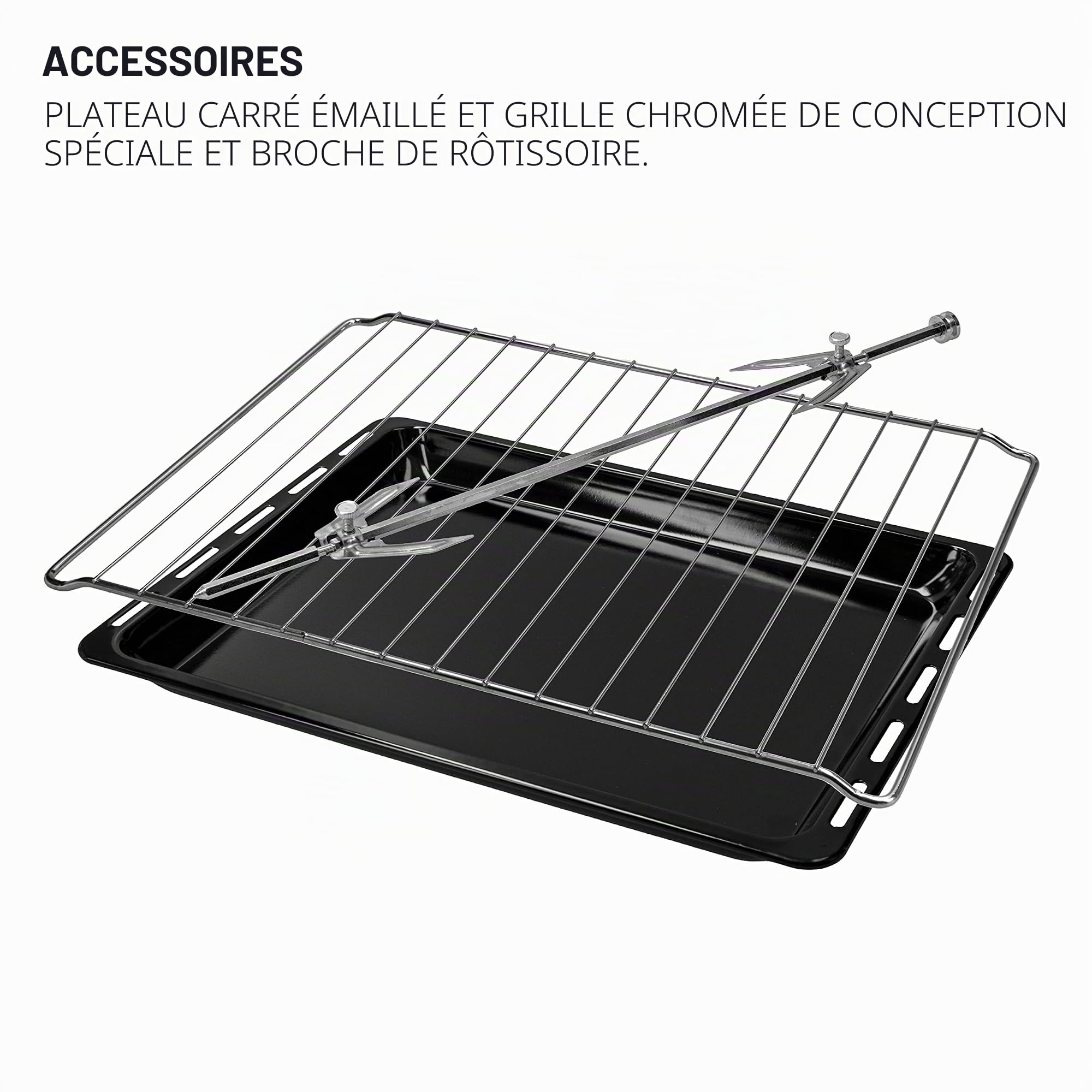 TM Electron TMPHO045 Four à convection de table, 6 fonctions, capacité de 45 litres, minuterie 90 minutes, température réglable de 80° à 250°, 1400 W
