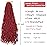 Leeven 36 Inch Burgundy Super Long Soft Locs New Faux Locs Crochet Hair 3 Packs Pre-looped Distressed Goddess Locs Curly Wavy Afro Roots Crochet Braids Synthetic Braiding Hair for Women BUG